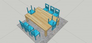 Chair and Table Creation Sketchup